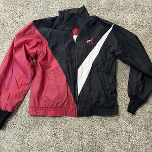 VINTAGE 80s USA Olympics Tracksuit Red Black Nylon WindbreakerJacket Mens Medium